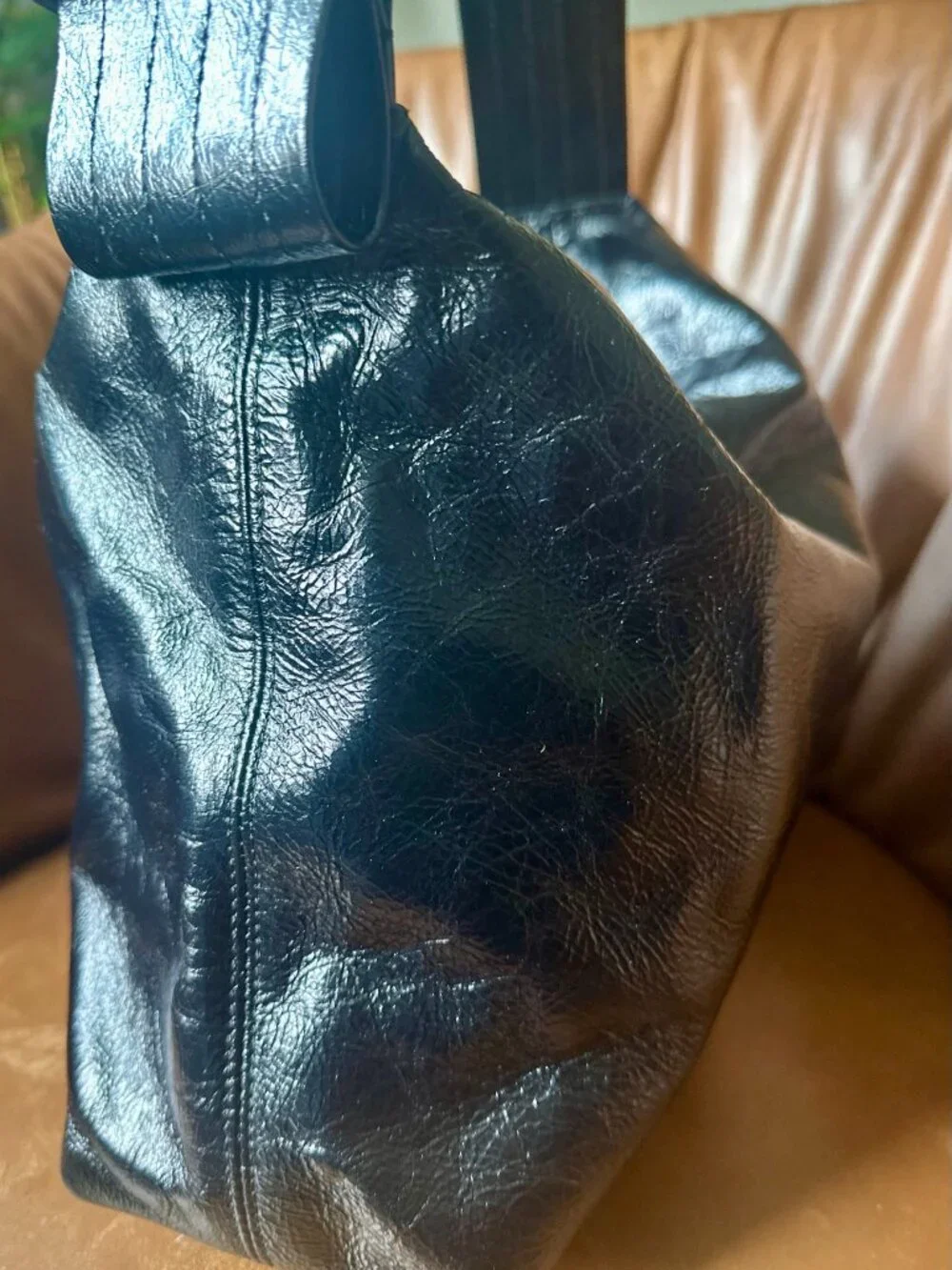 Soft Genuine Leather Hobo Bag, Wide Adjustable Strap, Minimalist Everyday Style